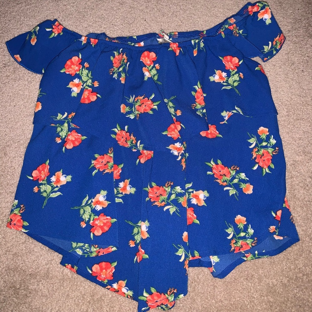 Off the shoulder flower top